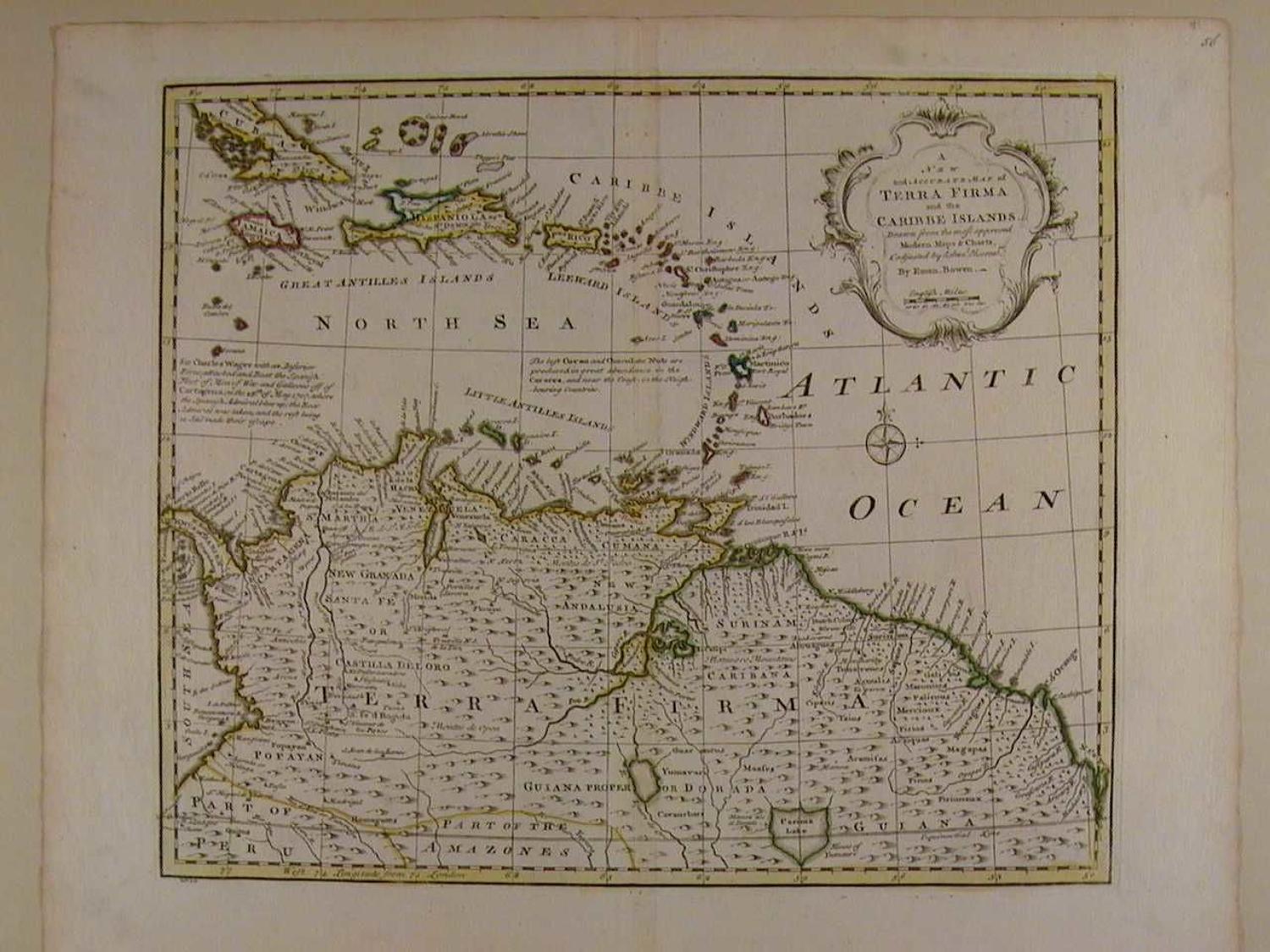 A New and Accurate Map of Terra Firma and the Caribbe Islands by Emanu