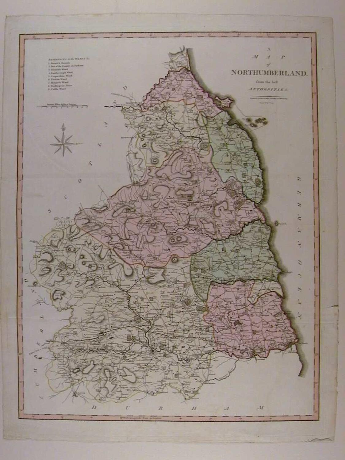 A Map of Northumberland fron the best Authorities by John Cary