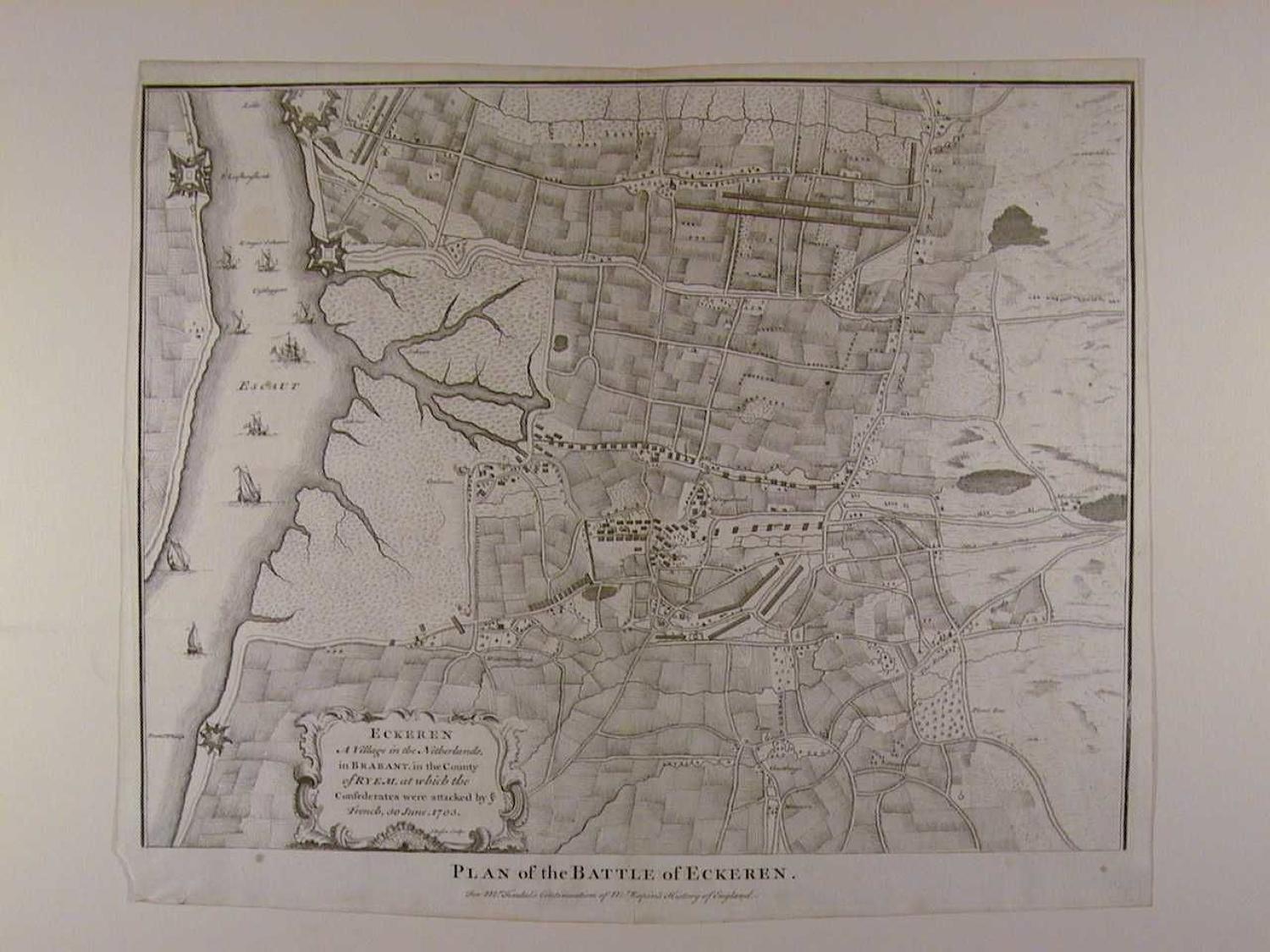 Plan of the Battle of Eckeren by Isaac Basire