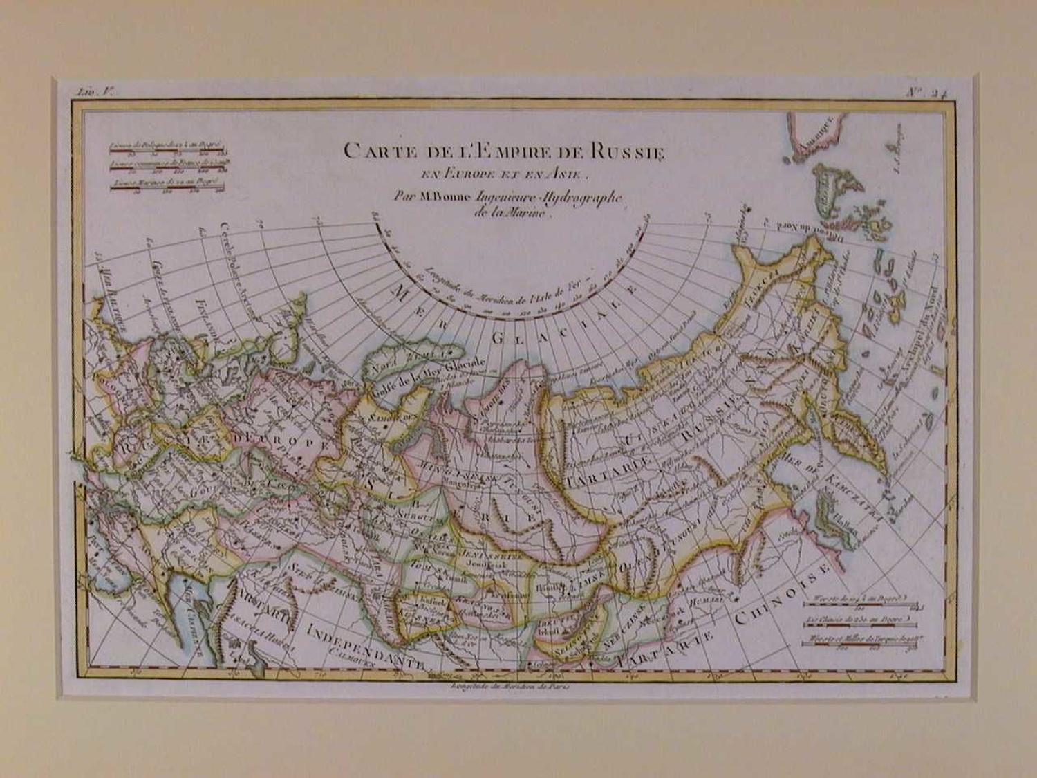 Carte de L'Empire de Russie, en Europe et en Asie.