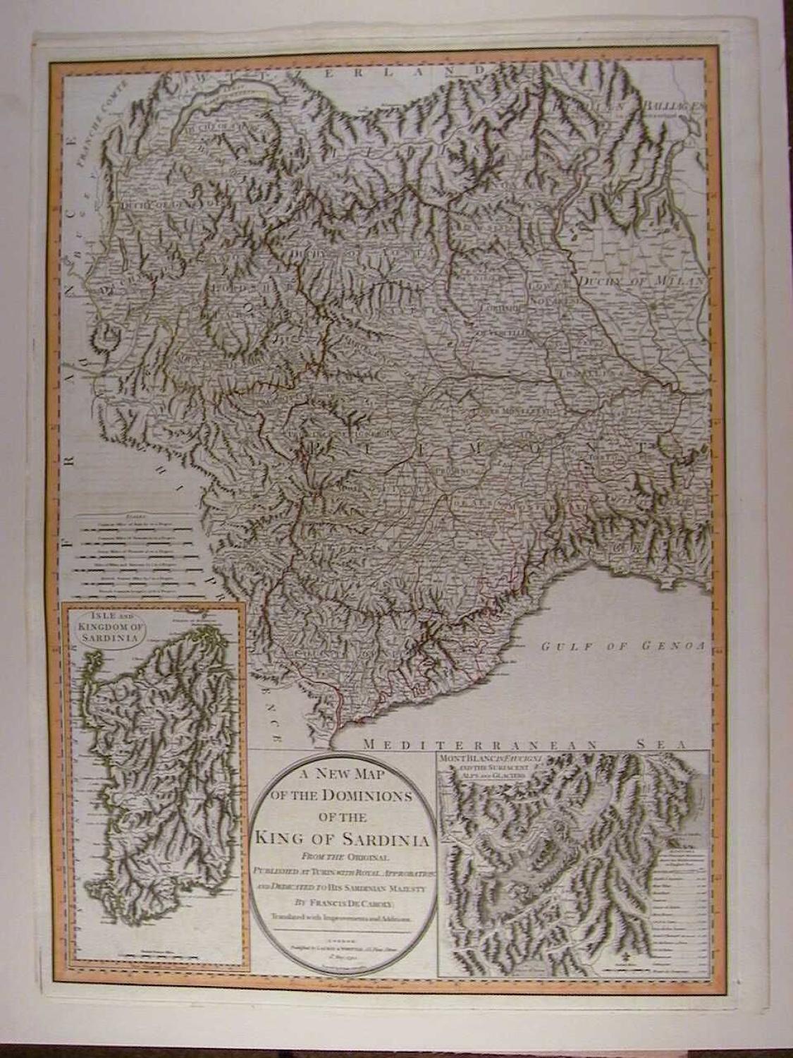 A New Map of the Dominions of the King of Sardinia by Robert Mylne