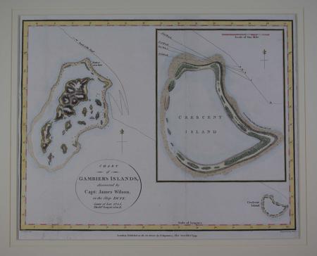 Chart of Gambier's Islands, discovered by Capt: James Wilson. in the S