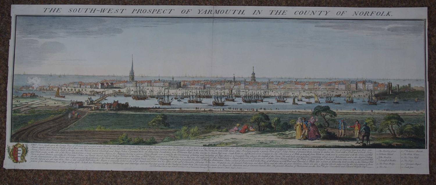 The South-West Prospect of Yarmouth, in the County of Norfolk (Great Y