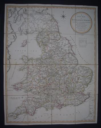 A New Map of England & Wales, Compiled from the Actual Surveys of the by Richard Laurie
