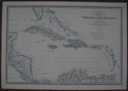Wyld, James:- Map of the West India and Bahama Islands