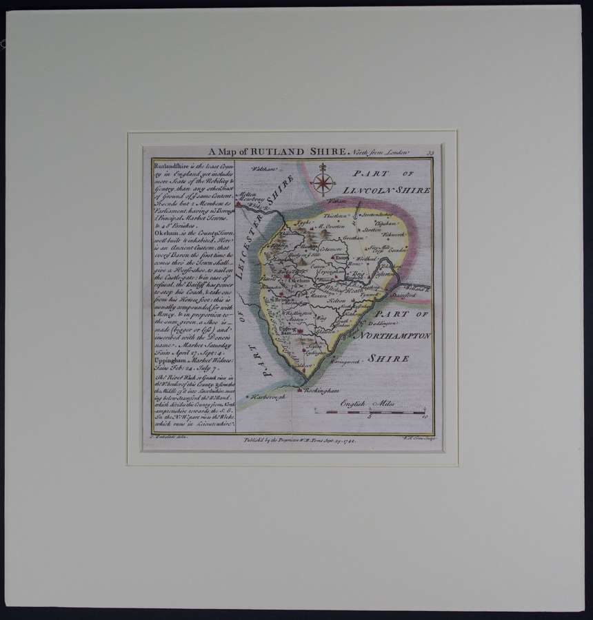 A Map of Rutland Shire by Thomas Badeslade