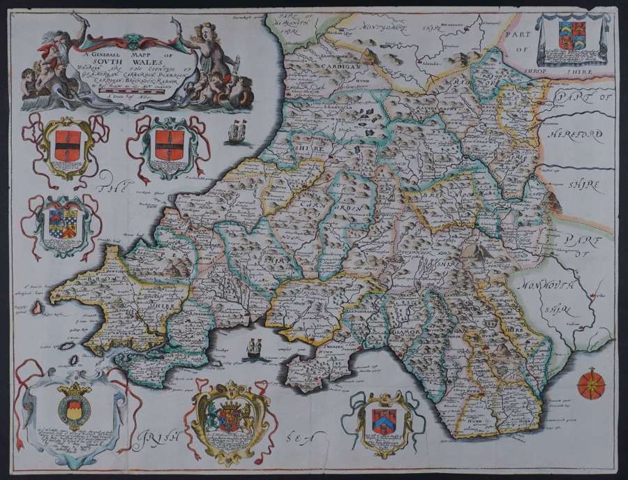 A Generall Mapp of South Wales by Richard Blome