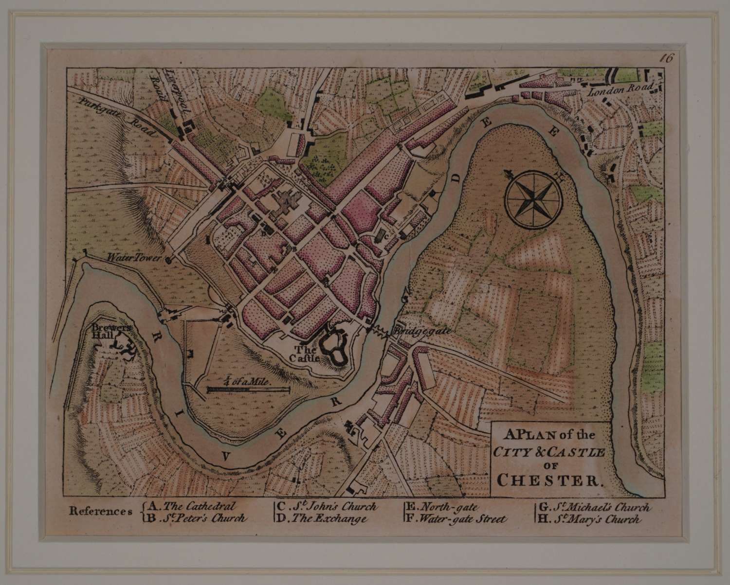 A Plan of the City and Castle of Chester by Andrew Dury