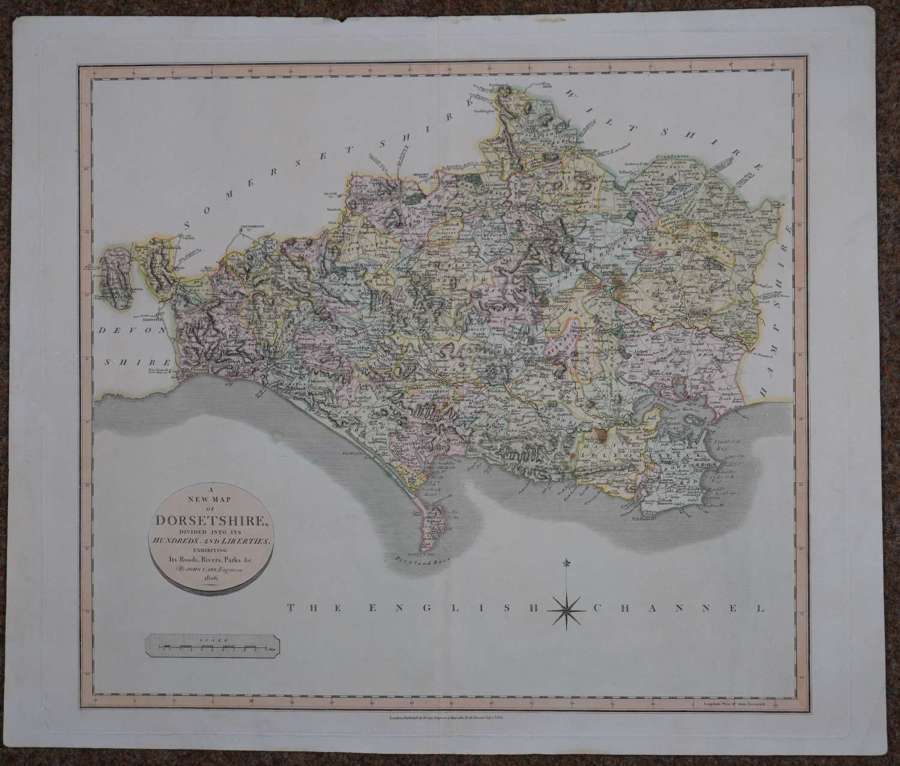 A New Map of  Dorsetshire by John Cary