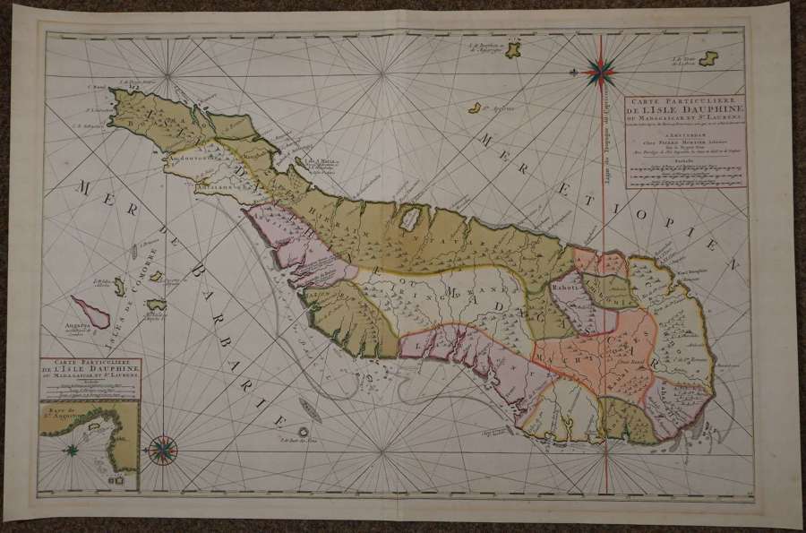 Carte Particuliere De L&rsquo;Isle Dauphine ou Madagascar by Pierre Mortier