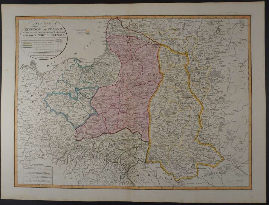 A New Map of the Kingdom of Poland by Laurie & Whittle